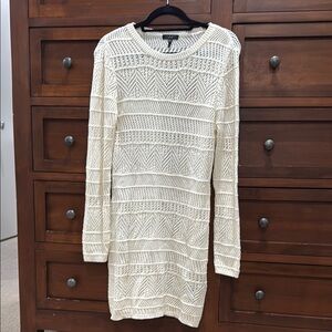 Rag & Bone Cream Long Sleeve Sweater Dress
